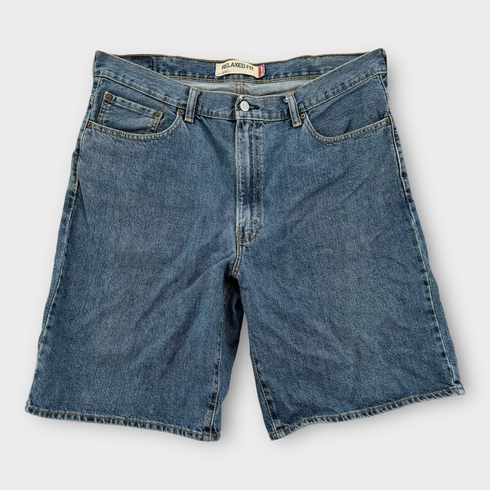 Levis‎ 550 Shorts Mens 38 Jorts Denim Y2K Baggy Medium Wash Cotton Skater Grunge